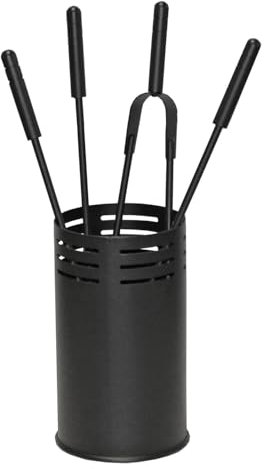 raik 21.02.769.2 Kaminbesteck, 4-teilig, schwarz beschichtet, 61cm