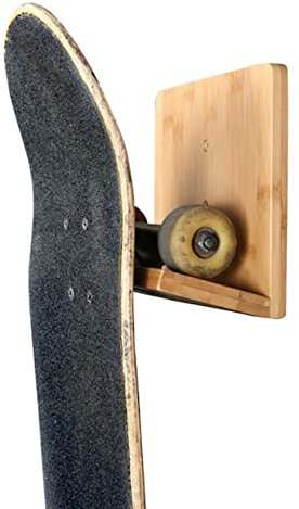 COR Surf Skateboard Wandhalterung aus Bambus |Die Original Holz Skateboard Halterung Wand zur Aufbewahrung von Skateboards oder Longboards