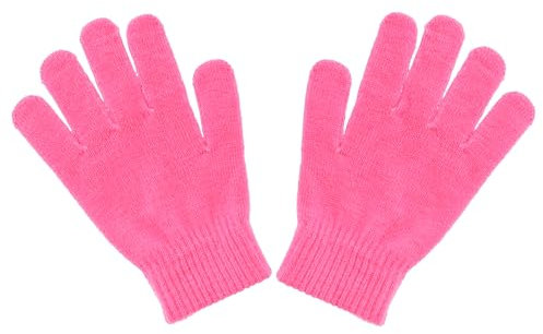Motique Accessories Ladies Gloves Magic Knit Gloves for Women Solid Colors - Bubble Gum