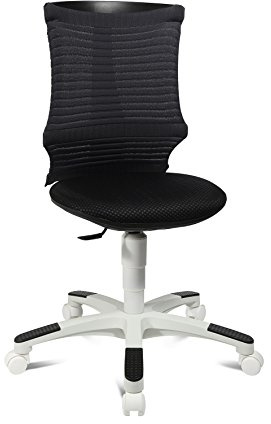 Topstar S'Neaker, mitwachsender Kinder-und Jugenddrehstuhl, Schreibtischstuhl für Kinder, Stoff, Dunkelgrau/Schwarz/Weiß, 49 x 45 x 99 cm | Made in Germany | Ergonomisch | höhenverstellbar | Geprüfte Sicherheit nach GS-Intertek
