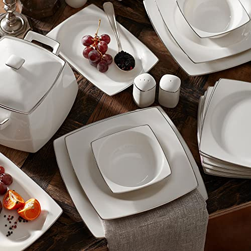 KARACA Talia Cream Service De Table 60 Pièces Pour 12 Personnes