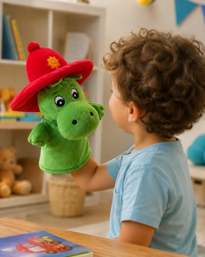 Sweety Toys 11377 GRISU Handpuppe Drache Plüsch ca. 30 cm