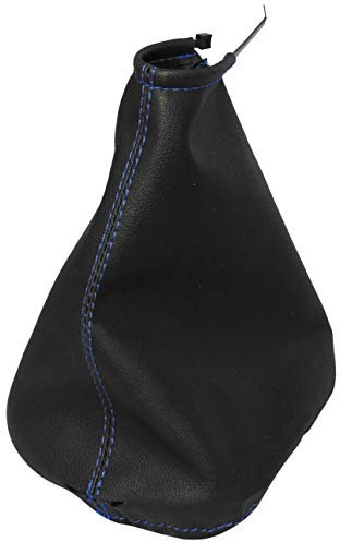 AERZETIX - Soufflet de levier de vitesse en simili cuir avec couture/surpiqûres couleurs variables (noir avec surpiqûres bleues)