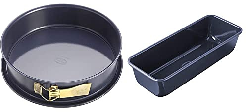 Dr. Oetker Springform Ø 28 cm BACK-LIEBE EMAILLE, Backform mit schnitt- & kratzfestem Flachboden mit Emaille-Versiegelung, Blau & Kasten-/Brotback-/Kuchenform, 30 cm Back- Liebe Emaille, blau