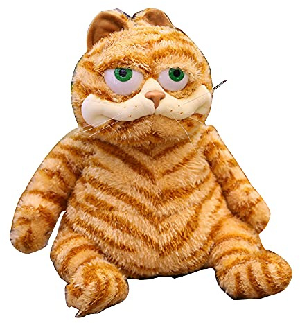 Fet orange katt, plysch, tjock kattunge, gosedjur, leksak, verklighetstrogen gul katt, kattungeleksak, barn, jul, födelsedagspresenter (30 cm/11,8 tum)