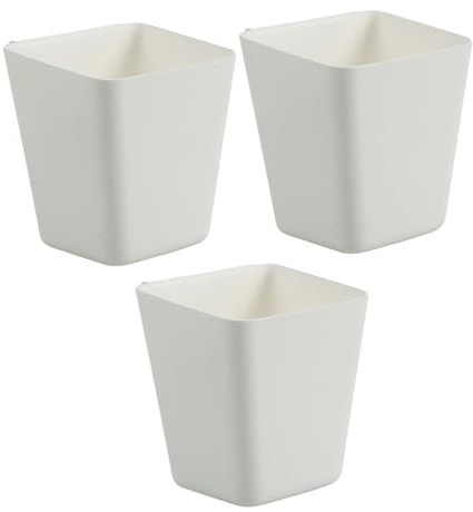 Cabilock 3 Stücke Kunststoff Mini Eimer Mülleimer zum Aufhängen Hänge Eimer Abfallbehälter Badezimmerkorbe Spülorganizer Auffangschale Kleiner Korb für Küchenabfälle Badzimmer Zimmer Organizer