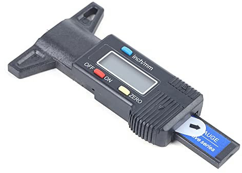 Reifen Profiltiefenmesser Reifenprofilmesser, 0–25,4 mm Auto Profilmesser Digital Tiefenmesser mit LCD Display, Reifen Profilmesser Messchieber für PKW, Vans, LKW