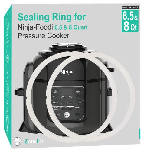 Original NinjaFoodi Sealing Ring Silicone Gasket for NinjaFoodi FD401/FD302/OS401/OS301/OP401/OP302 Pressure Cooker 6.5 Qt and 8 Quart Replacement Gasket Air Fryer Parts - 2 Pack