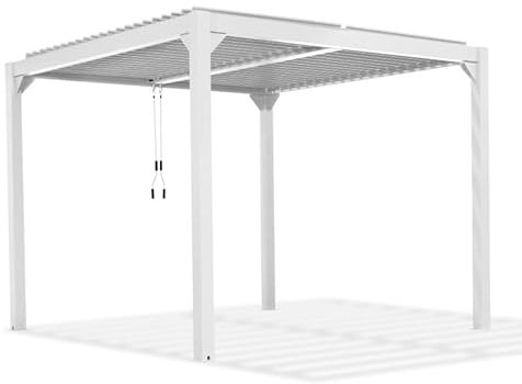 Grindi - Garten Pavillon Terrassendach mit aufklappbarem Dach - Kea I 3x3m - Pavillon 3x3 wasserdicht stabil Winterfest - Gartenpavillon - Terrassendach - Gazebo - Anbau pavillon - Pergola Metall