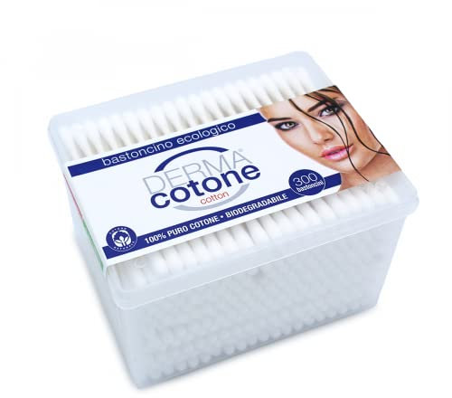 Dermacotone Bastoncini Cotonati Ecologici Biodegradabili 300 Pezzi