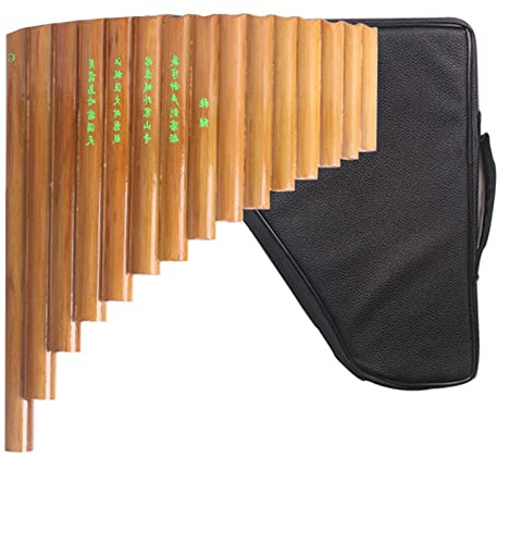 Panflöte Panflöte Musikinstrument 15 Röhren 22 Röhren C/G Melodie Bitterer Bambus Pai Xiao Traditionelle Blasinstrumente (Color : D tuning 15 tubes)
