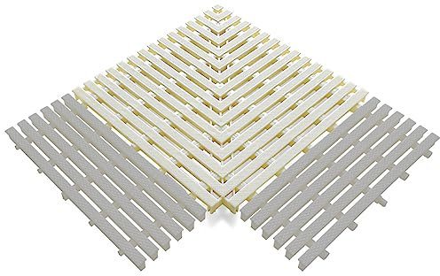 XPLKQXE Grille Trop-Plein Piscine ABS Angle 90°, Couvercle Vidange Douche, Grille Drainage Caillebotis, Caniveau Extérieur Grille Drainage, Jardin Garage Voie D'accès (Couleur : White, Taille : 40x4