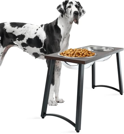 TIDANT Elevated Dog Bowls for Extra Large Dogs - 2 X-Large Stainless Steel Dog Bowls - 3000ML(100oz), 16.5 Tall Raised Dog Bowl Stand, Food & Water Bowls for Large Breed Dogs
