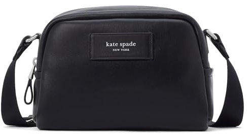 kate spade new york Puffed Smooth Leather Small Crossbody, Black, One Size