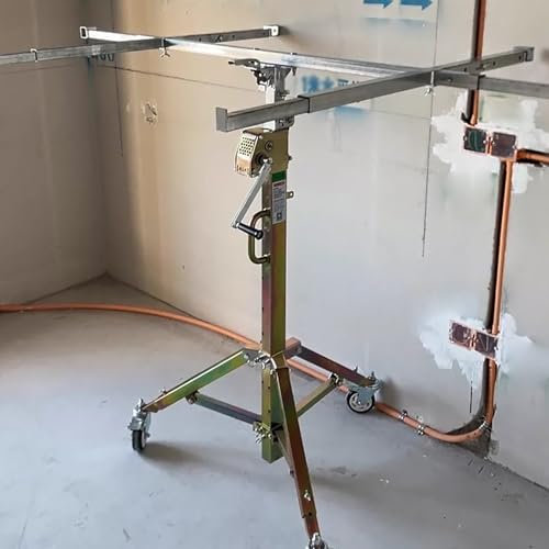 plattenheber rigips Von einer Person bedienbarer Trockenbau-Hebebock – Stabiler Trockenbau-Plattenheber aus Stahl mit verstellbarem Teleskoparm – Hochleistungs-Gipskarton-Hebebock für den gewerblichen