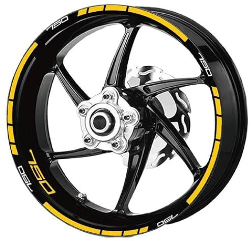 UJNHEQ Modische dekorative Aufkleber Motorradreifen Und Felgen, Reflektierende Dekorative Aufkleber, Kombinations-Radaufkleber-Set Für Z750R Für Z 750r(Style 4)