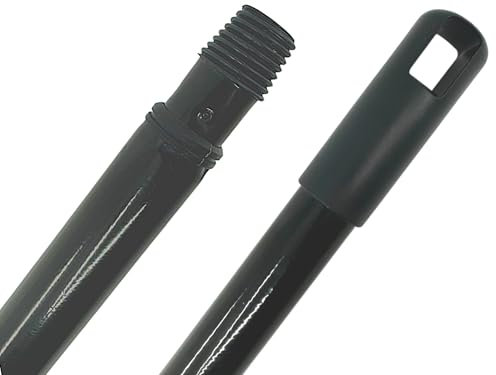 MAAJ Ø 24mm TELESKOP BESENSTIEL 82-140cm METALL SCHWARZ EXTRA SCHWERE/STABILE AUSFÜHRUNG deutsches Normgewinde