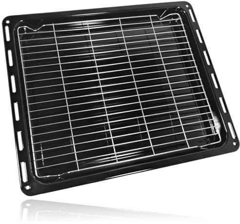 SPARES2GO Universal Oven Grill Tray Shelf for Beko Pan Base and Grid Rack (46.5cm x 37.5cm) 465mm x 375mm