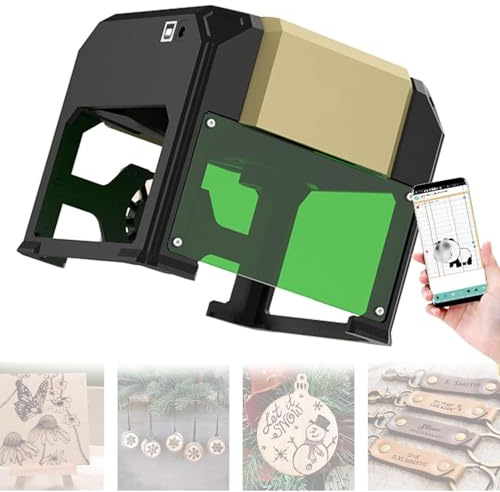 NzEupno MáQuina Grabadora LáSer PortáTil Y Liviana, Compatible con Sistemas Win/Mobile, Herramientas De Grabado Y Corte LáSer, áRea De Grabado De 80 X 80mm