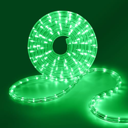 HEGEHE LED Lichterschlauch Außen, 36leds/m Wasserfest LED Schlauch Lichterkette Licht Leiste für Garten,Party,Weihnachten,Zaun,Dach,Dekoration Beleuchtung (Grün, 12M)