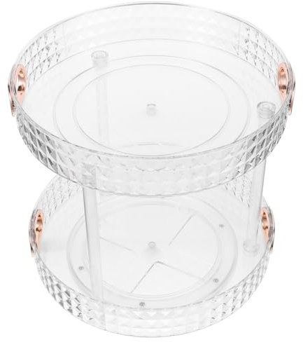 OATIPHO Rotating Makeup Organizer Spice Bottle Rack Rotating Compact Kitchen Storage