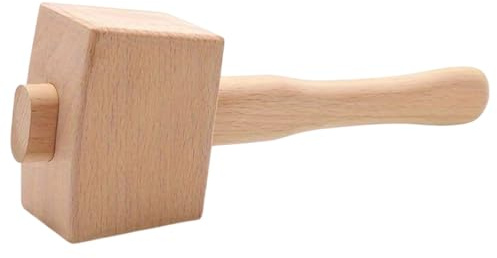 Träklubba - trähummer hammare - Holz gängverktyg för arbete | Multifunktionell glasshammare för Holz- och snickeriskulptur | robust och ergonomiskt arbetsverktyg