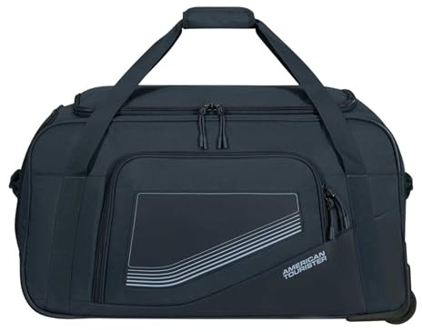 American Tourister City Racer - Reisetasche mit Rollen 68 cm, 98 L - Viel Stauraum & Separates Schuhfach - Wasserabweisend, Mehrere Griffe, Robust - Blau (Navy)