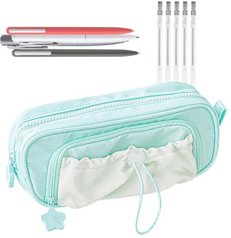 Sghtil Schulmäppchen - Ästhetische Stiftetasche mit Reißverschluss - Stiftehalter Tasche für Reise, Büro, Kunstunterricht, Basteln, Kindergarten - für, Mädchen & Kinder
