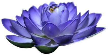 MDSIOKHJ Loto Artificiale Fiori di Foglie Giglio Loto Finto Artificiale Piscina d'Acqua Stagno Galleggiante Decorazione Nozze Giardino 17 cm per Laghetti All'aperto(Purple)