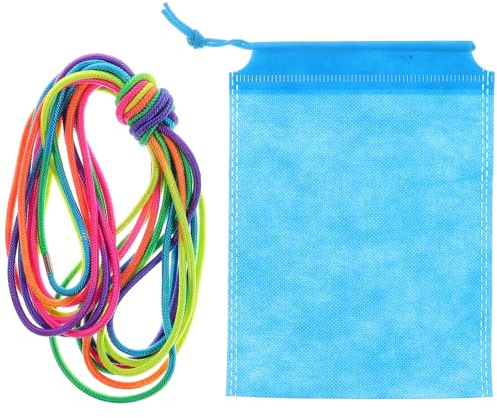 FUNOMOCYA Cuerda China para Saltar Elástica de 7 Metros Banda de Goma Multicolor para Juego al Aire Libre Cuerda Elástica para Saltar Bolsa de Almacenamiento Set 1 Color Aleatorio