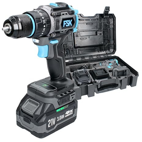 Ferrestock Taladro percutor Brushless con batería de 3.0 Ah. FSKTAB004