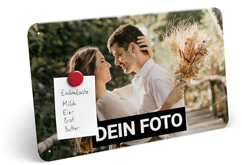 printplanet® Magnettafel personalisierbar - Magnet-Pinnwand mit Foto oder Text - 40 cm × 30 cm - Stahlblech, kratzfest & lichtecht