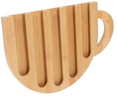 ULTECHNOVO Porta Capsule Caffè in Legno a Forma di Tazza, Espositore Compatto per Capsule e Portaoggetti da Cucina, Contenitore Salvaspazio per Cialde Caffé