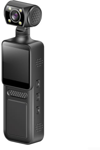 Caméra 4K avec enregistrement audio et vidéo, caméra d'action portable pour sports de plein air, enregistrement en boucle 4K/2K/1080p avec écran de 1,3 pouces