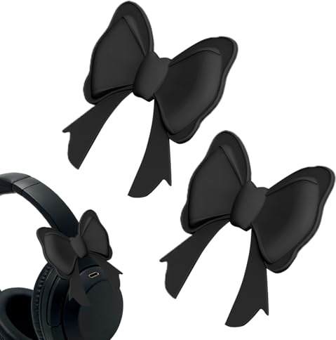 Accesorios de fijación para auriculares, 1 par de bonitos clips estéticos, decoración de auriculares de silicona para mujeres, niñas, adolescentes, estudiantes universitarios, trabajo, escuela, viajes