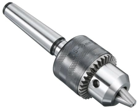 EaseSunny Mini portabrocas de metal con eje cónico Morse MT2, portabrocas con llave de acero al carbono 1010 para tornos de 7 x 10 pulgadas, herramienta de perforación para trabajos de hobby y taller
