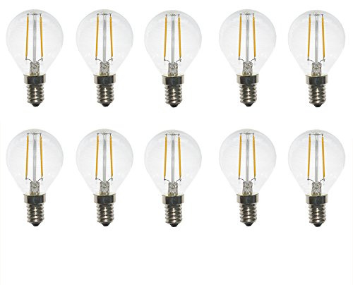 NCC-Licht 10x LED Lampe P45 Tropfen E14 2W 220lm 2700K | LED Leuchtmittel aus klarem Glas, ersetzt 25W Glühlampe mit E14-Sockel