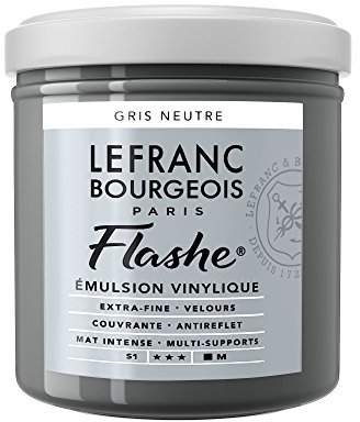 Lefranc & Bourgeois – Vinile acrilico colore, Extra Fine in vinile colore per artisti, Grigio neutro, 125ml Tube - Vinylfarbe
