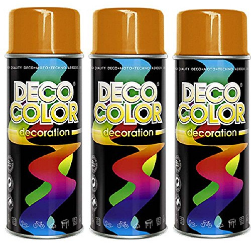 Fahrzeugteile Hoffmann 3er Sparpack DC Lackspray glänzend 400ml nach RAL (3 Dosen in orange glanz RAL 2004)
