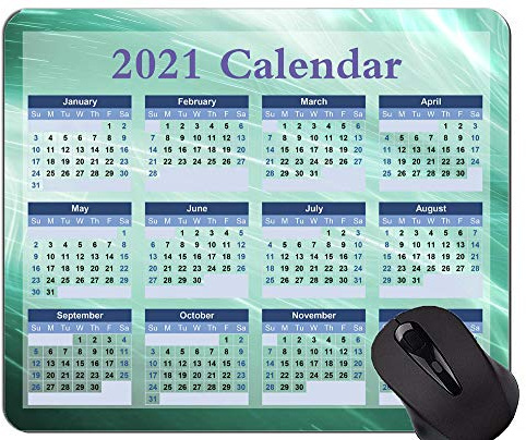Kalender 2021 Jahr Mauspad Lustige, grüne abstrakte themenorientierte Mauspadmatte