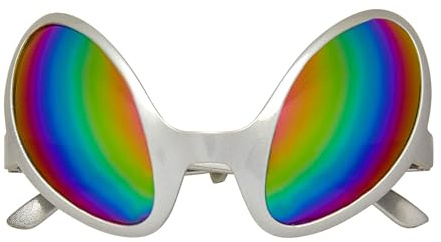 W WIDMANN MILANO Party Fashion - Partybrille Alien | Außerirdisches Kostüm-Accessoire für Weltraum-, Space- und Sci-Fi-Kostüme, Karneval, Halloween