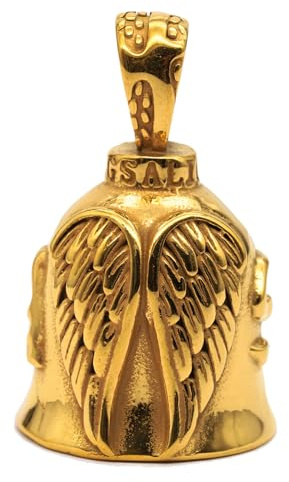 MOYOZZ Angel Wing Knight Bell Buchstaben USA Motorrad Fahrrad Reiten Guardian Bell - Never Ride Faster Than Your Angel Can Fly