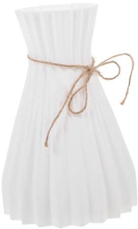 GRIRIW Weiße Desktop Vase Aus Kunststoff Vielseitig Für Trockenblumen Und Hydroponik Modernes Schlichtes Blumendekor Für Wohnzimmer Büro Und Schlafzimmer Elegante Dekovase