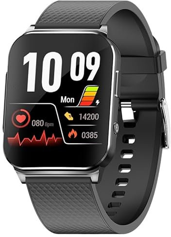 Kardena Care Pro 2 Gesundheitsuhr GPS IP68 wasserdicht für Android und iOS - Smartwatch mit Blutdruckmessung Blutsauerstoffmessung EKG Pulsmesser Vorhofflimmern Schrittzähler - Fitness Tracker