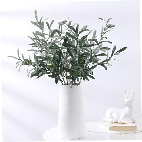 Comebachome Olivenzweige für Vasen, 5pcs 30 Zoll künstliche Olivenbaumzweige, realistische Grünstämme, Faux Olive Branch Stiele für Home Office Decores