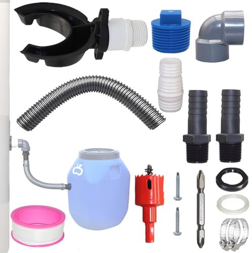 MJLOMJ Regenwassersammler Speedy mit 1m Schlauch – Universal 70-110 mm Fallrohranschluss, Regendieb Wasserfangsystem für Dachrinnen, Inklusive Montagezubehör