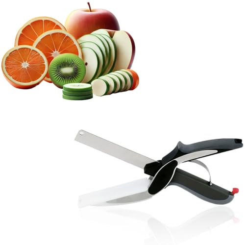 Ciseaux de Cuisine Multifonctions, Lame en Acier Inoxydable pour une Coupe Précise et Rapide de Vos Fruits et Légumes, Idéal pour Pommes, Citrons, Outil Pratique pour Votre Cuisine