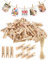 100 pezzi Mini Mollette,3CM Mollette Legno Piccole,Mollette per Foto,Mollette in Legno,con 10 Metri di Corda Juta,Mollette Piccole Legno Per Collage di Foto,Cartoline e Decorazioni Espositive di Foto