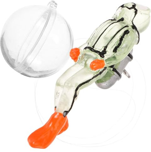 BUGUUYO Glow in The Dark Taucher Ornament Für Aquarien Leuchtende Unterwasser Dekoration Für Fischbecken Kleine Aus Sicherem Harz Für Kreative Wasserlandschaften