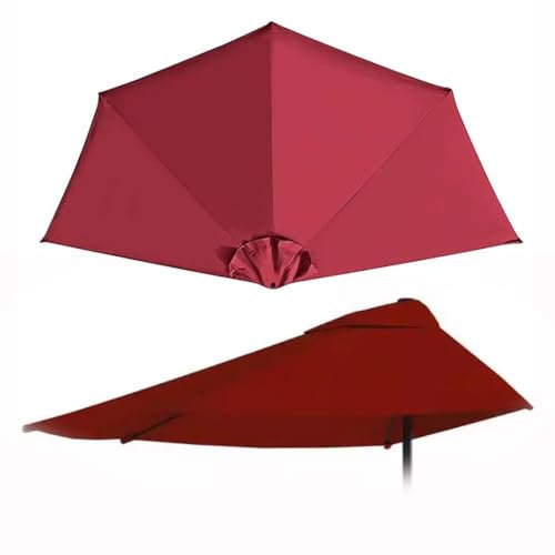 Auvent de parasol demi-rond de rechange pour parasol de marché, idéal pour appartement, porche ou maison de ville, housse durable pour une utilisation en extérieur